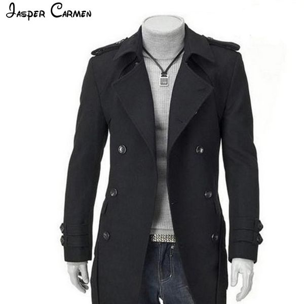 2017 men's winter new fashion wool woolen coat for men fashion long double breasted coat big cxy60, Black
2017 men's winter new fashion wool woolen coat for men fashion long double breasted coat big cxy60, Black