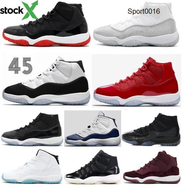 new 11 11s 2019 bred metallic silver space jam concord basketball shoes men women cap and gown gym red 72- sneakers with box, Black
new 11 11s 2019 bred metallic silver space jam concord basketball shoes men women cap and gown gym red 72- sneakers with box, Black