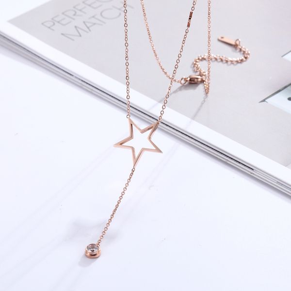 2020 necklace women pentagram hanging zircon woman clavicle necklace pendant stainless steel gift for girls and women, Silver
2020 necklace women pentagram hanging zircon woman clavicle necklace pendant stainless steel gift for girls and women, Silver