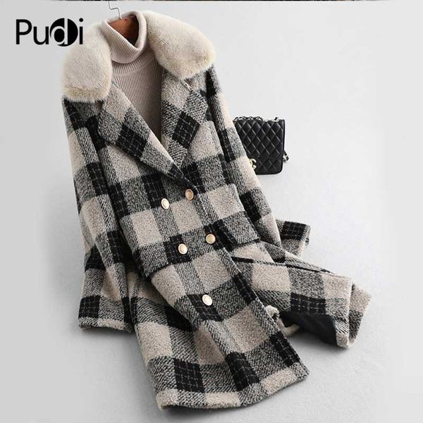 a59772 women 100% real wool fur lattice coat lady rex fur lining collar leisure fall/winter wool long outwear, Black
a59772 women 100% real wool fur lattice coat lady rex fur lining collar leisure fall/winter wool long outwear, Black