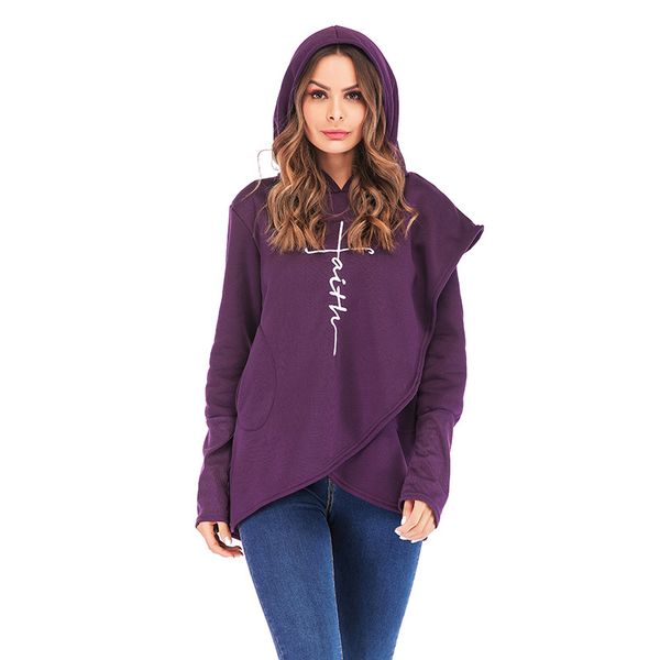 2019 European American Fashion Long-Sleeved Fleece Top Sweatshirts Women's Autumn/Winter Embroidery Irregular 2 Ladies Hoodie
2019 European American Fashion Long-Sleeved Fleece Top Sweatshirts Women's Autumn/Winter Embroidery Irregular 2 Ladies Hoodie