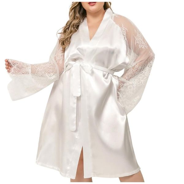 plus size lingerie summer women's ladies white bride robes kimono robe satin silk lace night wear gown sleepwear #lr4, Black;red
plus size lingerie summer women's ladies white bride robes kimono robe satin silk lace night wear gown sleepwear #lr4, Black;red
