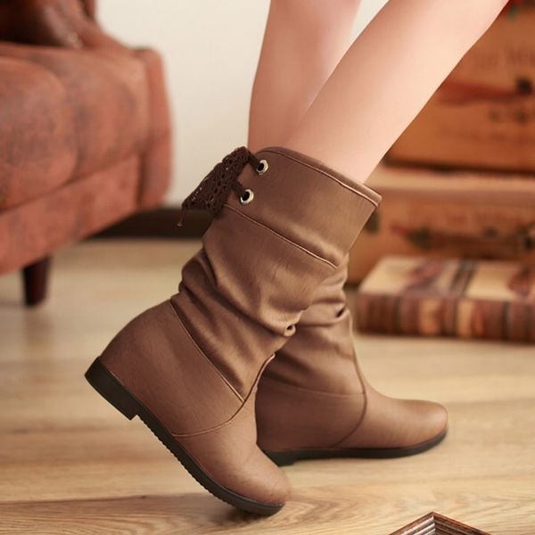 2020 women high boots flat heels winter shoes round toe casual middle tube large size boots ladies fashion solid shoes, Black
2020 women high boots flat heels winter shoes round toe casual middle tube large size boots ladies fashion solid shoes, Black