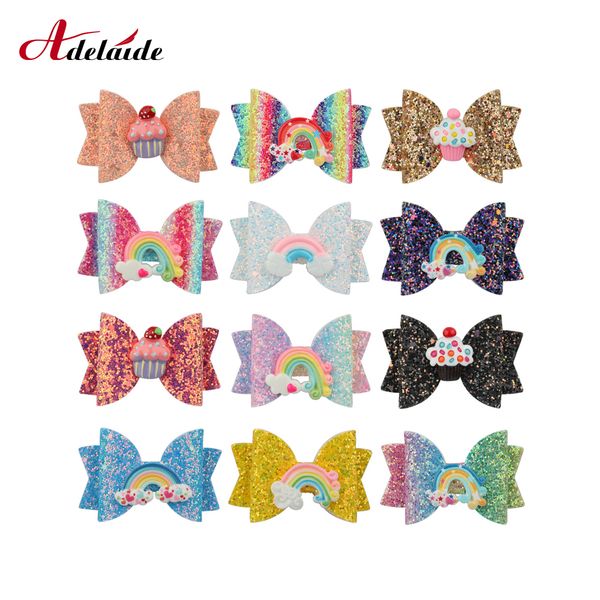 girls headwear 3inch sequined rainbow bow hair clip unicorn hair bow girls princess hairgrips for kids party accessories
girls headwear 3inch sequined rainbow bow hair clip unicorn hair bow girls princess hairgrips for kids party accessories
