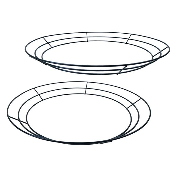 2-pack round metal wire wreath frame form hanger - succulent pot metal hanging planter plant basket holder - 35cm / 14inch & 40cm / 16inch
2-pack round metal wire wreath frame form hanger - succulent pot metal hanging planter plant basket holder - 35cm / 14inch & 40cm / 16inch