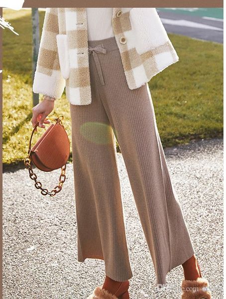 knitting wide-legged trousers drape female show sense of tall waist nine points fall 2019 new autumn and winter loose straight canister, Black;white
knitting wide-legged trousers drape female show sense of tall waist nine points fall 2019 new autumn and winter loose straight canister, Black;white