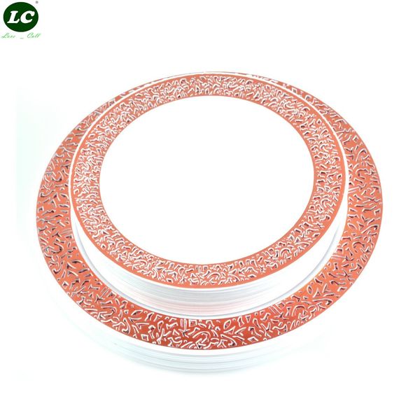 1 bag 50pcs disposable plates plastic plates gold gilding party meal plate high-end hollow tableware dishes supplie one time use
1 bag 50pcs disposable plates plastic plates gold gilding party meal plate high-end hollow tableware dishes supplie one time use