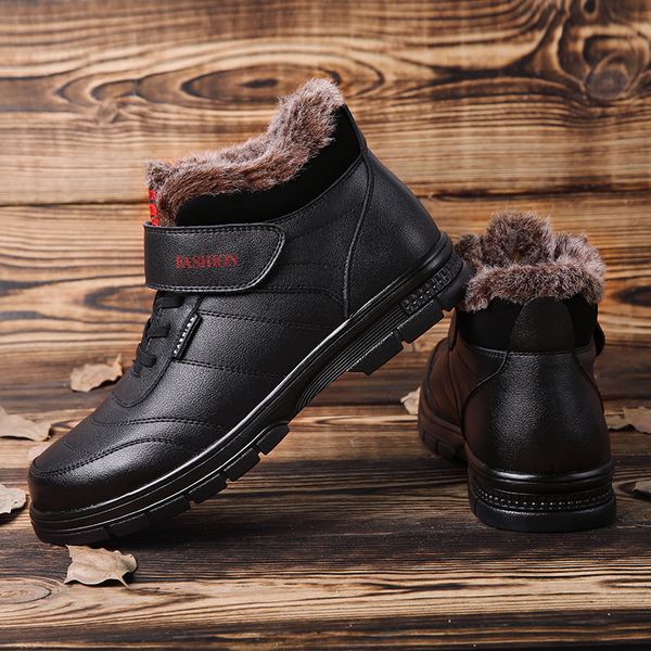 hkxn winter leather waterproof middle-aged sports shoes men plus velvet thick warm soft bottom middle-aged cotton shoes y04, Black
hkxn winter leather waterproof middle-aged sports shoes men plus velvet thick warm soft bottom middle-aged cotton shoes y04, Black