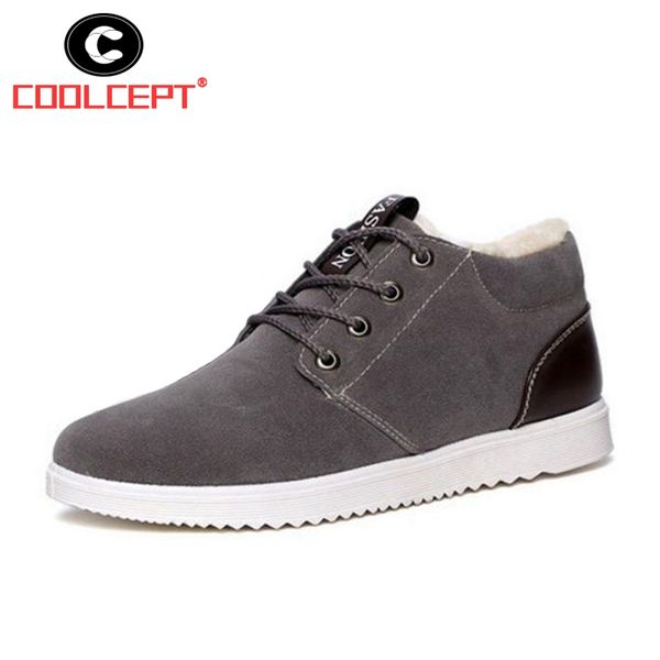 coolcept 4 color men ankle boots winter warm plush shoes lace up flats mixed color outdoor leisure men snow boots size 39-44, Black
coolcept 4 color men ankle boots winter warm plush shoes lace up flats mixed color outdoor leisure men snow boots size 39-44, Black