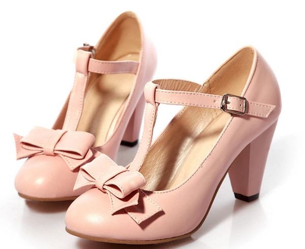 2019 bowknot women's shoes in spring and autumn with new style high heel coarse heel round head @11, Black
2019 bowknot women's shoes in spring and autumn with new style high heel coarse heel round head @11, Black