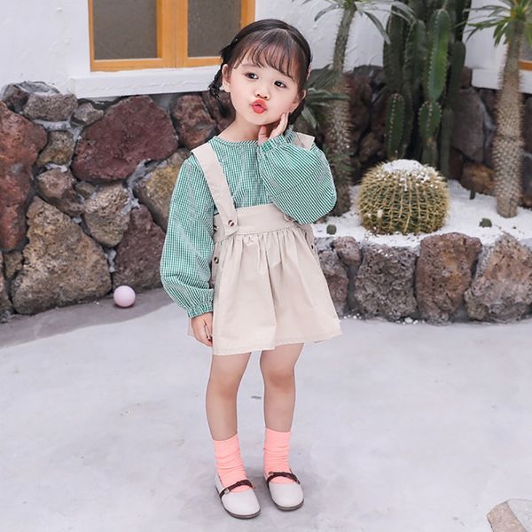 autumn baby children girls long sleeve cotton dress sets cute striped printed round collar t-shirt+solid color strap dress sets, White
autumn baby children girls long sleeve cotton dress sets cute striped printed round collar t-shirt+solid color strap dress sets, White