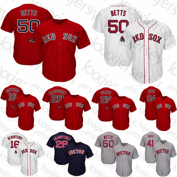 Boston Men's Red Sox Mookie Betts Andrew Benintendi J.D. Martinez 41 Chris Sale 19 Jackie Bradley Jr. 25 Steve Pearce Baseball Jersey
Boston Men's Red Sox Mookie Betts Andrew Benintendi J.D. Martinez 41 Chris Sale 19 Jackie Bradley Jr. 25 Steve Pearce Baseball Jersey