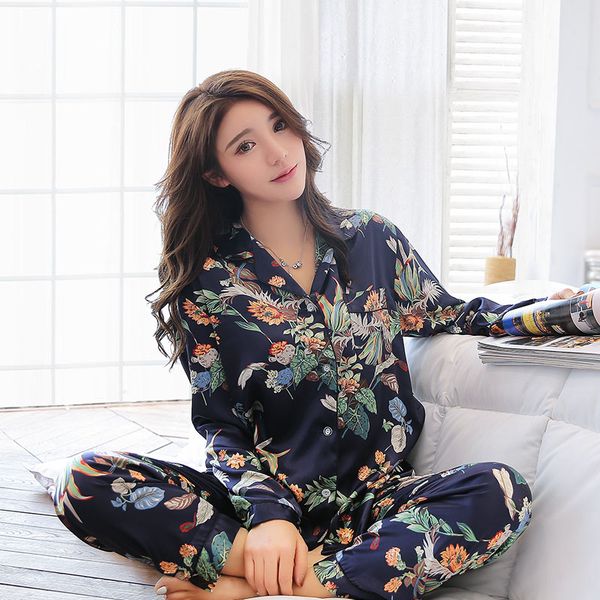 2pc women home clothes pajamas set 2019 print sleepwear pajama ture-down collar sleep lounge bedgown nightgown pajama nightshirt, Blue;gray
2pc women home clothes pajamas set 2019 print sleepwear pajama ture-down collar sleep lounge bedgown nightgown pajama nightshirt, Blue;gray