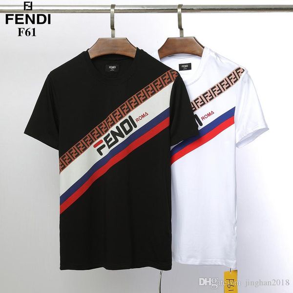 2019 new men's f short-sleeved t-shirt slash stitching letters embroidery round neck casual beauty dusa paris t-shirt top, White
2019 new men's f short-sleeved t-shirt slash stitching letters embroidery round neck casual beauty dusa paris t-shirt top, White