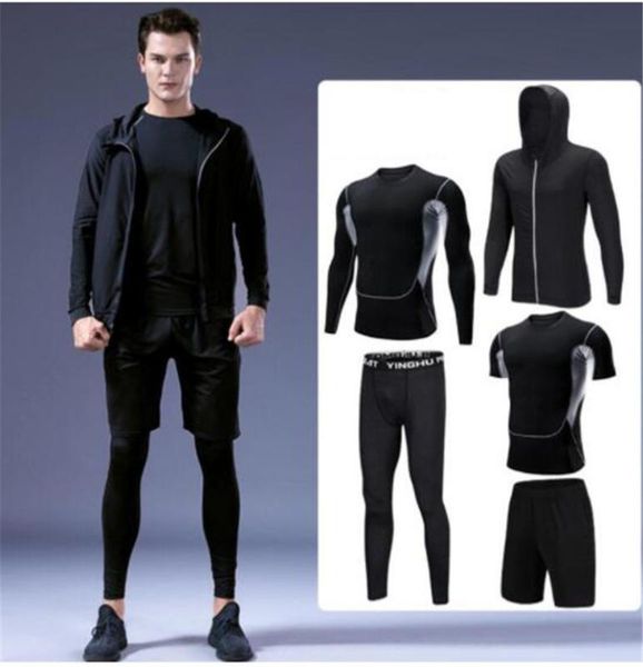 men's compression sportswear suits gym tights training clothes workout jogging sports set running tracksuit dry fit, Black;blue
men's compression sportswear suits gym tights training clothes workout jogging sports set running tracksuit dry fit, Black;blue