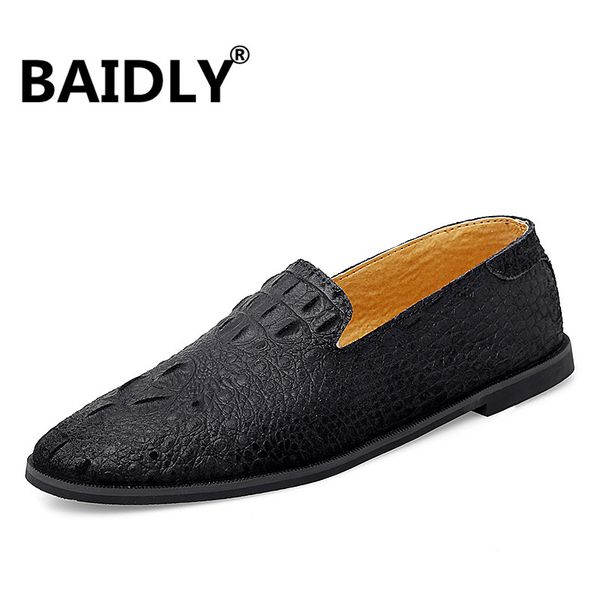 genuine leather men shoes new fashion male loafers round toe casual flats male walking shoes, Black
genuine leather men shoes new fashion male loafers round toe casual flats male walking shoes, Black