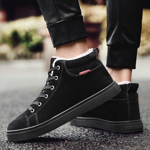 winter shoes mens boots 2019 platform warm plus fur snow boots work shoes lace-up snow ankle plus size 39-48, Black
winter shoes mens boots 2019 platform warm plus fur snow boots work shoes lace-up snow ankle plus size 39-48, Black