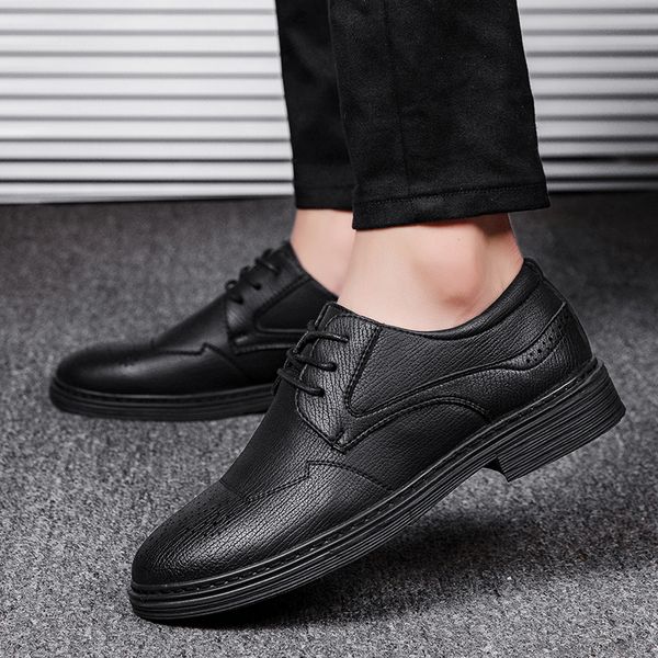 fashion man business casual shoes men's leather shoes men autumn paris cowboy leisure footwear %p661, Black
fashion man business casual shoes men's leather shoes men autumn paris cowboy leisure footwear %p661, Black