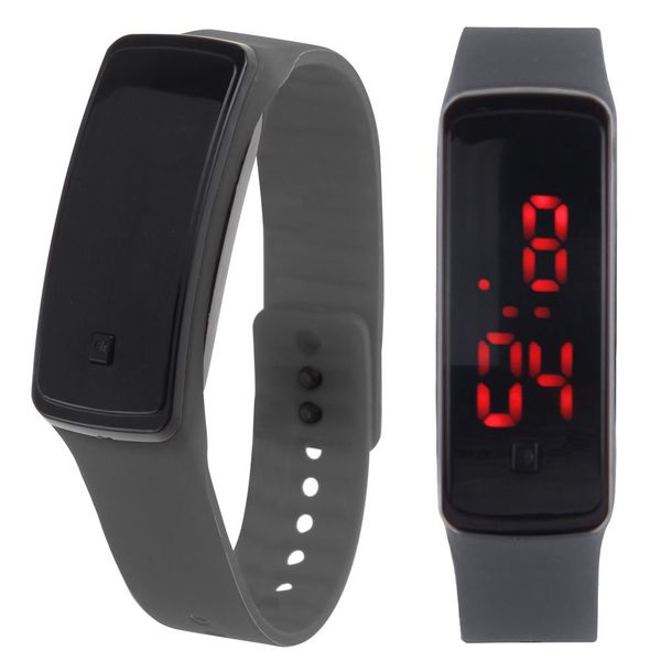 fashion digital led display sports jelly silicone band men women wrist watch, Slivery;brown
fashion digital led display sports jelly silicone band men women wrist watch, Slivery;brown