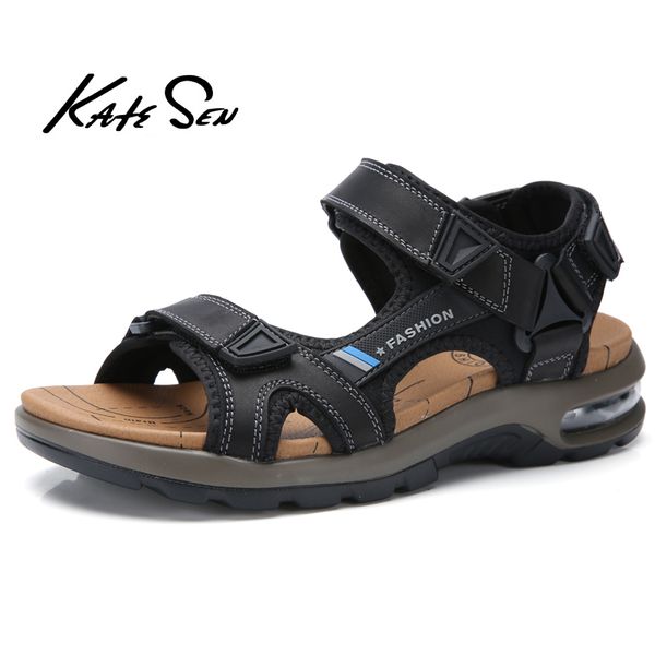 katesen genuine leather men sandals summer leisure beach men shoes leather sandals men's big size 38-46, Black
katesen genuine leather men sandals summer leisure beach men shoes leather sandals men's big size 38-46, Black