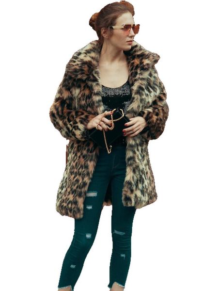long coat fur jacket winter coat women plus size faux fur jacket thick warm leopard nightclub girl long windbreaker, Black
long coat fur jacket winter coat women plus size faux fur jacket thick warm leopard nightclub girl long windbreaker, Black