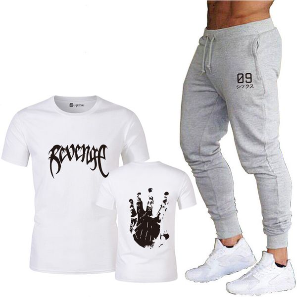2020 high-quality fashion men's t-shirt casual short-sleeved t-shirt men's printed casual cotton t-shirt + track pants summer, Gray
2020 high-quality fashion men's t-shirt casual short-sleeved t-shirt men's printed casual cotton t-shirt + track pants summer, Gray