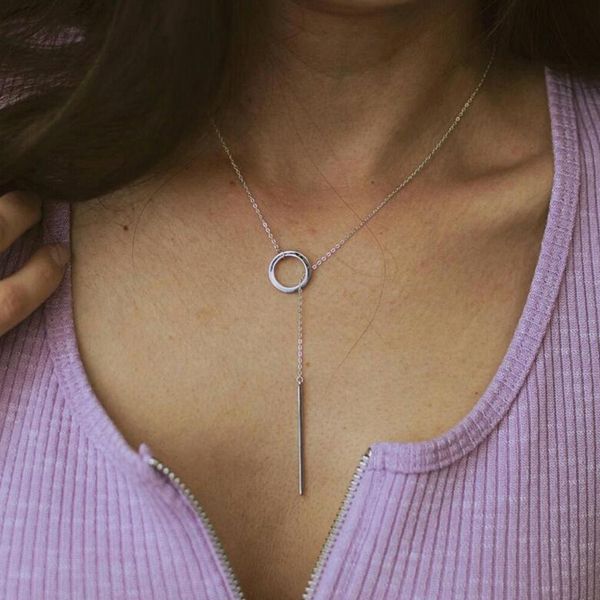 shdede s925 sterling silver necklace fashion simple fringe collar circle hanging stick collar chain accessories
shdede s925 sterling silver necklace fashion simple fringe collar circle hanging stick collar chain accessories