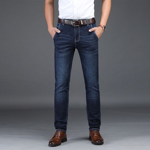 men's fall 2019 new jeans fashion business leisure stretch straight cylinder men's trousers young trousers, Blue
men's fall 2019 new jeans fashion business leisure stretch straight cylinder men's trousers young trousers, Blue