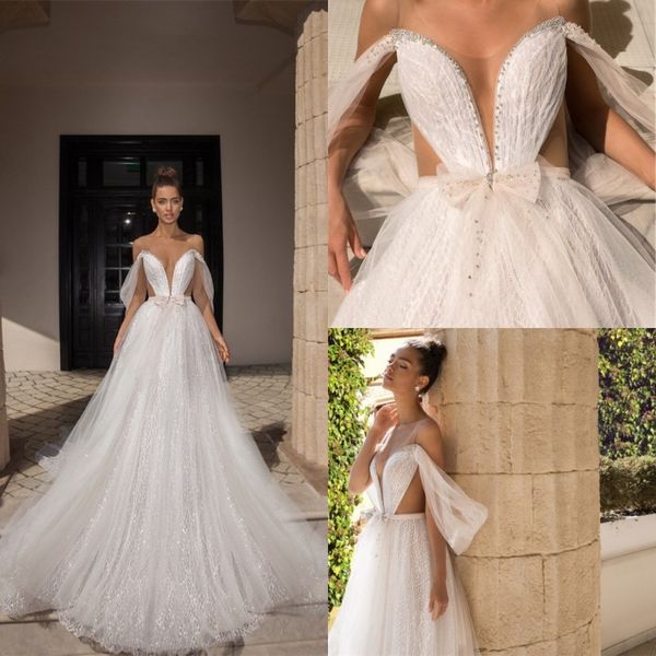 elihav sasson 2019 lace wedding dress sheer neck off shoulder bridal gowns vestido de novia backless crystal a line wedding gowns cheap, White
elihav sasson 2019 lace wedding dress sheer neck off shoulder bridal gowns vestido de novia backless crystal a line wedding gowns cheap, White