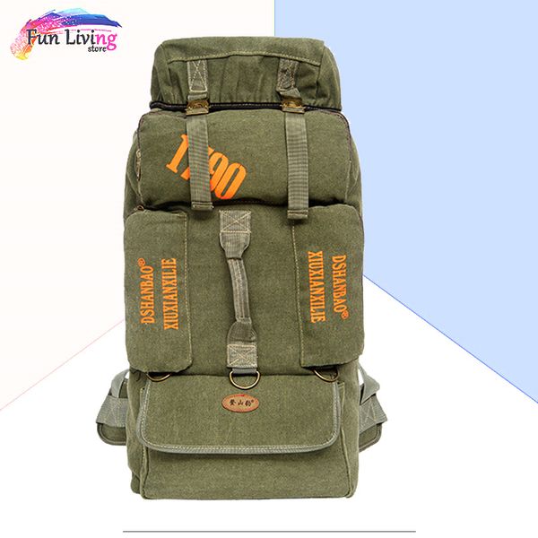80l outdoor mountaineering backpack canvas camping hiking tactical backpacks travel bag sport rucksacks riding luggage bag
80l outdoor mountaineering backpack canvas camping hiking tactical backpacks travel bag sport rucksacks riding luggage bag