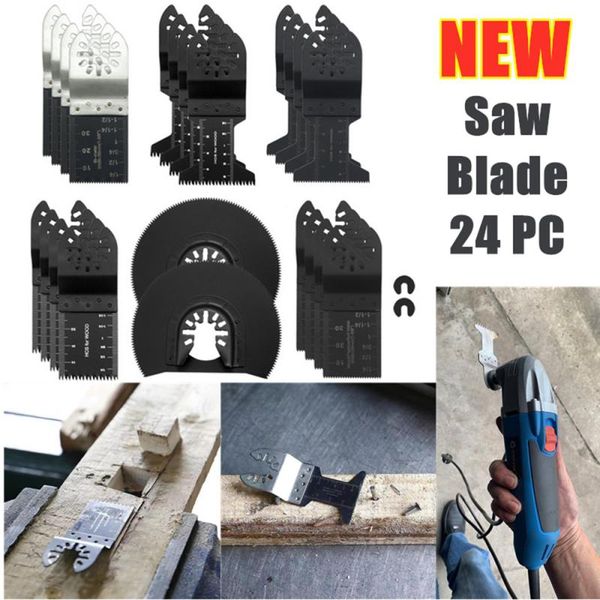 24 pcs oscillating multi tool saw blades high carbon steel cutter diy universal with box
24 pcs oscillating multi tool saw blades high carbon steel cutter diy universal with box