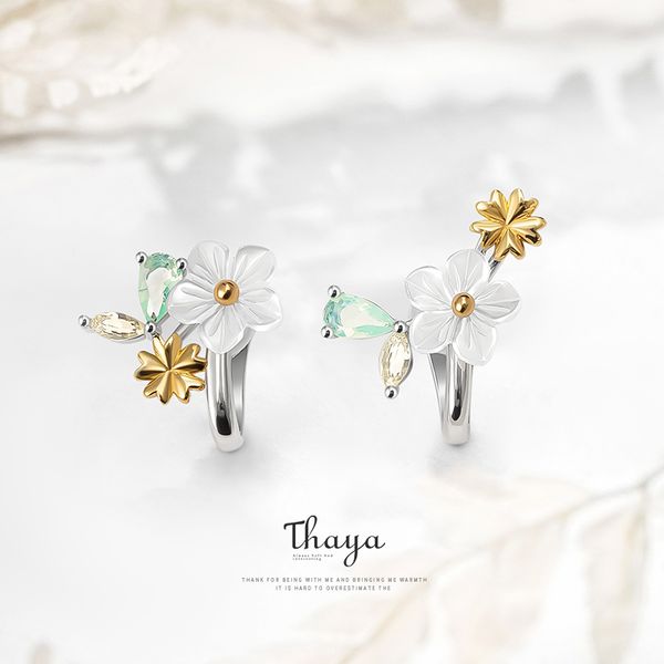 thaya original authentic solid 925 sterling silver sun flowers earings clip earrings for women engagement gift fine jewerlry, Golden;silver
thaya original authentic solid 925 sterling silver sun flowers earings clip earrings for women engagement gift fine jewerlry, Golden;silver