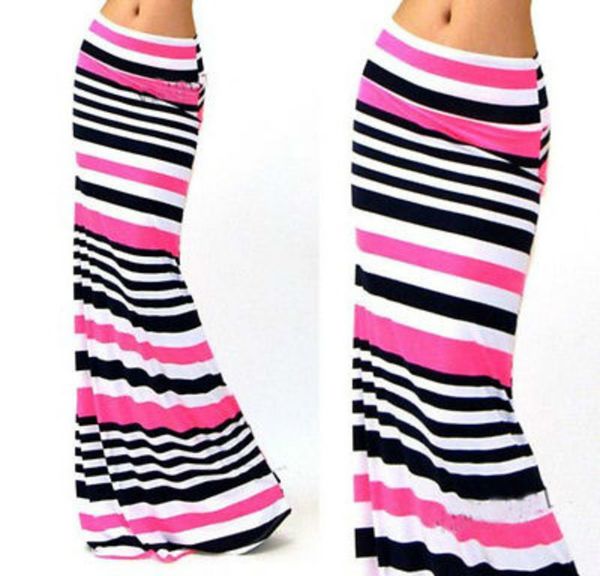 ladies maxi striped size smlxl new women skirt long gypsy jersey stretch full skirts, Black
ladies maxi striped size smlxl new women skirt long gypsy jersey stretch full skirts, Black