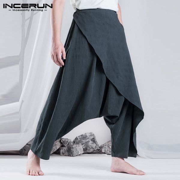 incerun streetwear men harem pants irregular elastic waist trousers men drop crotch retro loose pants hip-hop plus size 5xl 2019, Black
incerun streetwear men harem pants irregular elastic waist trousers men drop crotch retro loose pants hip-hop plus size 5xl 2019, Black