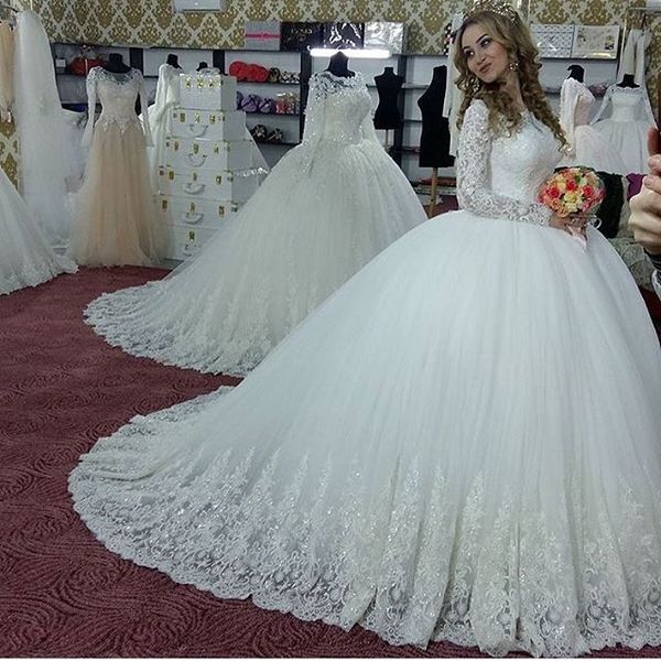 2020 ball gown wedding dresses vintage long sleeves arabic high neck wedding dresses with appliques beaded long vestidos de novia, White
2020 ball gown wedding dresses vintage long sleeves arabic high neck wedding dresses with appliques beaded long vestidos de novia, White
