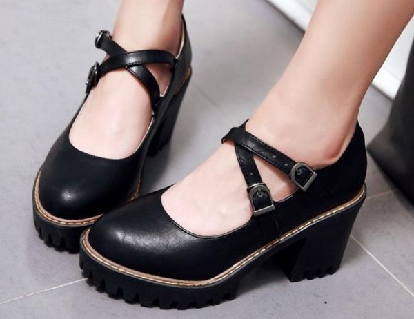 women's shoes in spring and autumn high coarse heel round head waterproof table@2067, Black
women's shoes in spring and autumn high coarse heel round head waterproof table@2067, Black