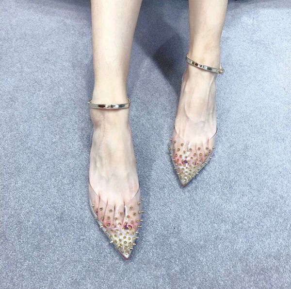 summer pointed toe women gladiator sandalias nosy spikes kid pvc ankle strap ladies sandals flats luxury designer party wedding eu35-43, Black
summer pointed toe women gladiator sandalias nosy spikes kid pvc ankle strap ladies sandals flats luxury designer party wedding eu35-43, Black