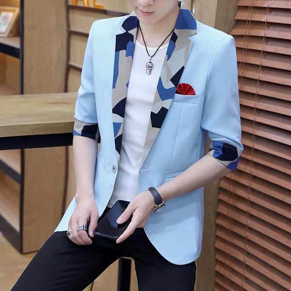 men's suits & blazers 2021 summer half-sleeve shirt suit youth fashion cool printed stitching collar handsome, White;black
men's suits & blazers 2021 summer half-sleeve shirt suit youth fashion cool printed stitching collar handsome, White;black