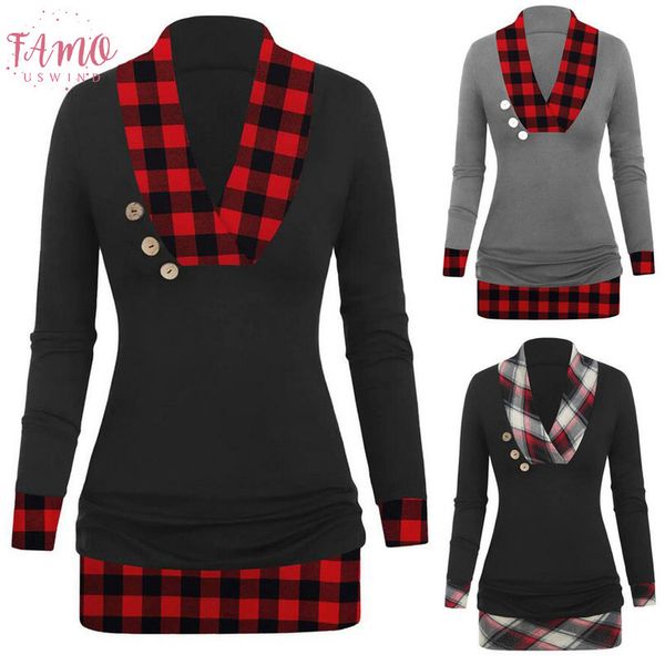 vintage regular blouse women plaid plus size 5xl checked button blouses v neck long sleeve tunic shirt blusa feminina 2020 new, White
vintage regular blouse women plaid plus size 5xl checked button blouses v neck long sleeve tunic shirt blusa feminina 2020 new, White