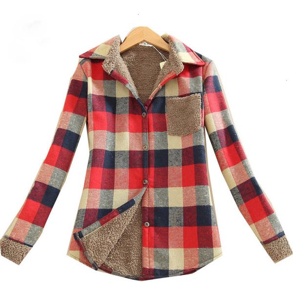 women blouses ladies new womens winter shirts casual cardigan shirt female long sleeve thickening fleece plaid blouse t78401a, White
women blouses ladies new womens winter shirts casual cardigan shirt female long sleeve thickening fleece plaid blouse t78401a, White