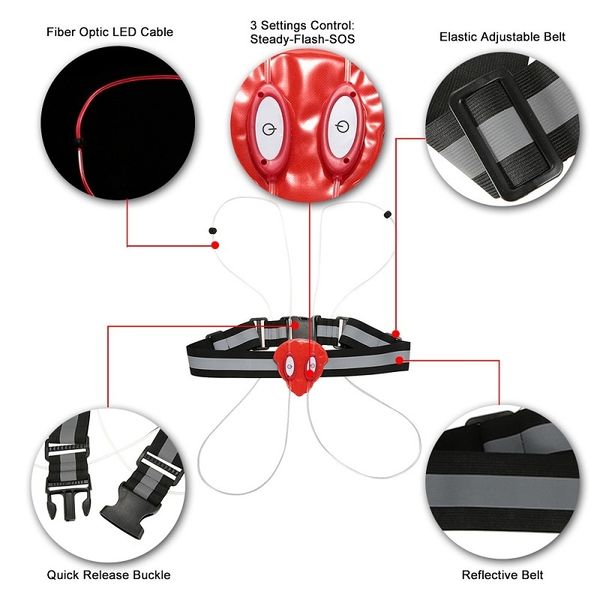 newly 1pcs light up led reflective vest safety belt strap night running cycling glow fms19, Black
newly 1pcs light up led reflective vest safety belt strap night running cycling glow fms19, Black