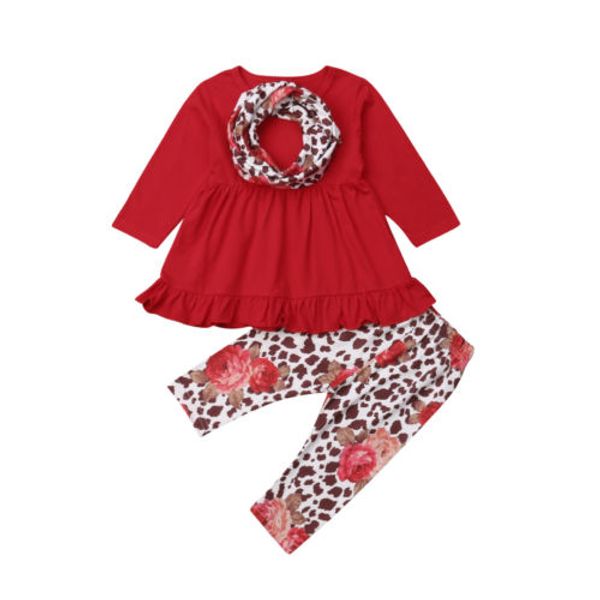 3pcs stock toddler baby girls clothes ruffle t shirt pants legging +scarf outfits lovely children girls costume, White
3pcs stock toddler baby girls clothes ruffle t shirt pants legging +scarf outfits lovely children girls costume, White