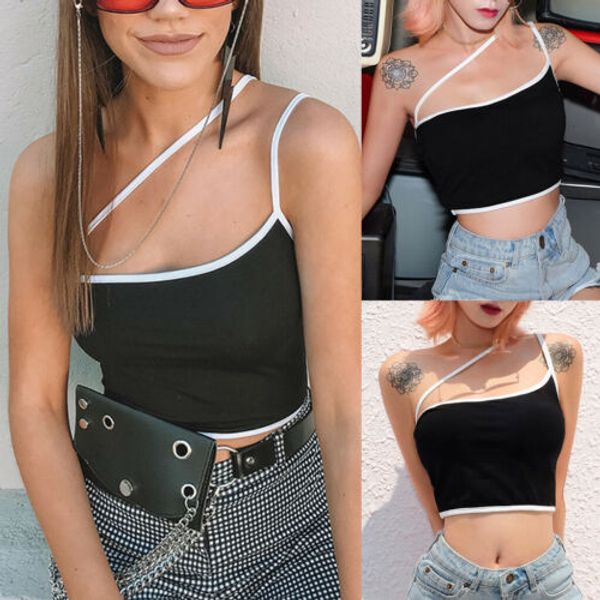 hirigin summer autumn vest tube crop one shoulder women single strap short broaded high street clubwear camis casual, White
hirigin summer autumn vest tube crop one shoulder women single strap short broaded high street clubwear camis casual, White