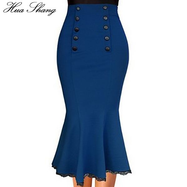 women mermaid skirts plus size 2019 summer female high waist buttons lace decoration slim bodycon pencil skirt long maxi skirts, Black
women mermaid skirts plus size 2019 summer female high waist buttons lace decoration slim bodycon pencil skirt long maxi skirts, Black