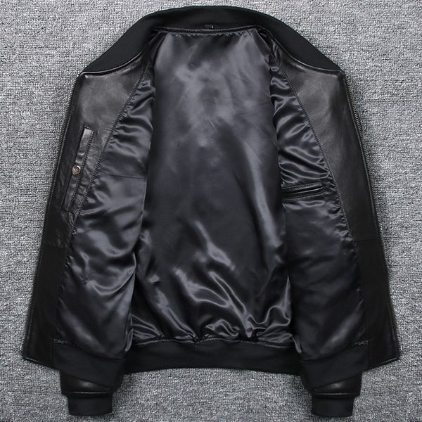 fashion mens genuine leather bomber jacket star printed softshell real sheepskin pilot coat pocket big size 5xl jackets, Black
fashion mens genuine leather bomber jacket star printed softshell real sheepskin pilot coat pocket big size 5xl jackets, Black