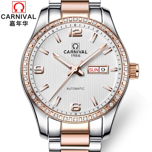 business mechanical watch carnival automatic watch men calendar week luminous sapphire mirror waterproof horloges mannen, Slivery;brown
business mechanical watch carnival automatic watch men calendar week luminous sapphire mirror waterproof horloges mannen, Slivery;brown