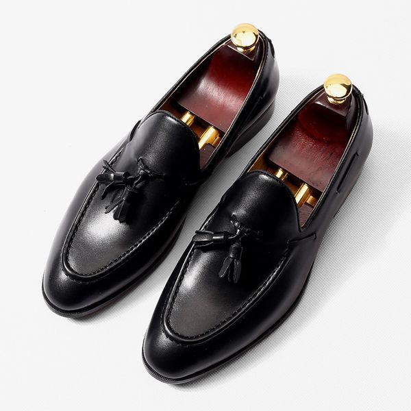 italy men's handmade tassel loafers business dress genuine leather shoes leisure comfartable fashion wedding shoes eur size38-44, Black
italy men's handmade tassel loafers business dress genuine leather shoes leisure comfartable fashion wedding shoes eur size38-44, Black