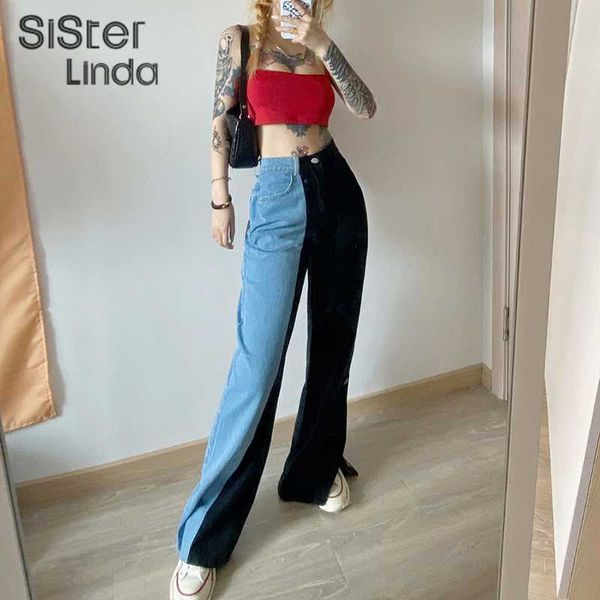 women's pants & capris sisterlinda height quality patchwork jeans for women panelled high waist sweatpants female trousers 2021 summer, Black;white
women's pants & capris sisterlinda height quality patchwork jeans for women panelled high waist sweatpants female trousers 2021 summer, Black;white