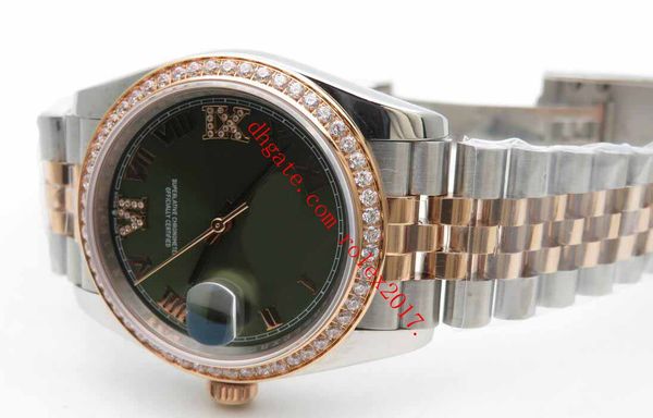 mens bp factory asia 2813 watch green dial diamond roman numeral markers watch 18k two tone rose gold movement automatic mens wristwatches, Slivery;brown
mens bp factory asia 2813 watch green dial diamond roman numeral markers watch 18k two tone rose gold movement automatic mens wristwatches, Slivery;brown