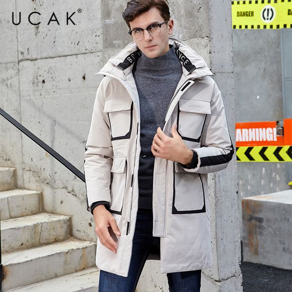 ucak brand white duck down jacket men winter thick warm long overcoat fashion style big pockets hooded coat men clothes u8016, Black
ucak brand white duck down jacket men winter thick warm long overcoat fashion style big pockets hooded coat men clothes u8016, Black